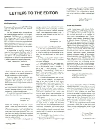 LETTERS to the EDITOR Nod to the Cultures of Asia's 1,000,000,000 Plus
