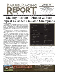 Making It Count—Hunter & Fuzz Repeat As Rodeo Houston Champions