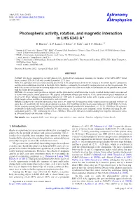 Photospheric Activity, Rotation, and Magnetic Interaction in LHS 6343 A⋆