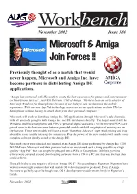 Workbench November 2002 Issue 186 Microsoft & Amiga Join Forces !!
