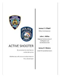 Active Shooter: Recommendations and Analysis for Risk Mitigation