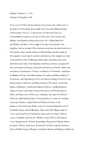 Assizes of Clarendon 1164 in the Year 1164 from The