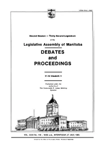 DEBATES and PROCEEDINGS