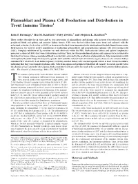 Distribution in Trout Immune Tissues Plasmablast and Plasma Cell