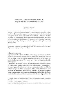 Faith and Conscience— E Surest of Arguments for the Existence Of