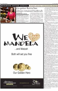 Go-Getter Reeva Has Always Retained Hatikvah