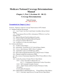 Medicare National Coverage Determinations Manual, Part 1