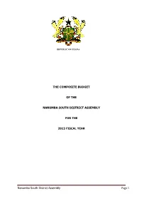 Nanumba South District Assembly Page 1 the COMPOSITE BUDGET