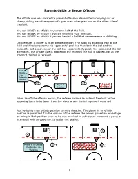 Parents Guide to Soccer Offside