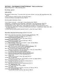 SECTION II – RECORDINGS of BRETON MUSIC – Notes and Reviews Newsletter/Bro Nevez 1 (1981) to 86 (May 2003)