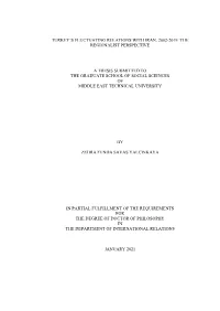 The Regionalist Perspective a Thesis Submitted