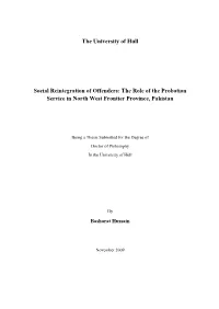 The University of Hull Social Reintegration of Offenders: The