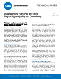 Understanding Pigments: the Third Step to Higher Quality And