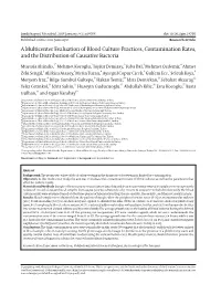 A Multicenter Evaluation of Blood Culture Practices, Contamination Rates, and the Distribution of Causative Bacteria
