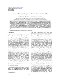 A Review and Analysis of Religious, Political and Social Structure of Elam