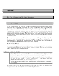 Appendix: the Cost of Computing: Big-O and Recursion