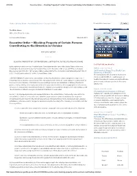 Executive Order -- Blocking Property of Certain Persons Contributing to the Situation in Ukraine | the White House