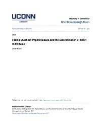 Falling Short: on Implicit Biases and the Discrimination of Short Individuals