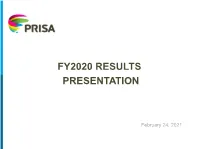 Fy2020 Results Presentation