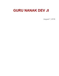 Guru Nanak Dev Ji