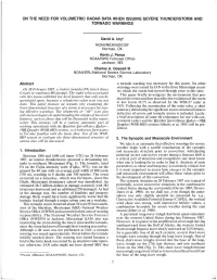 On the Need for Volumetric Radar Data When Issuing Severe Thunderstorm and Tornado Warnings