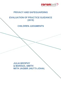 Privacy and Safeguarding Evaluation Of
