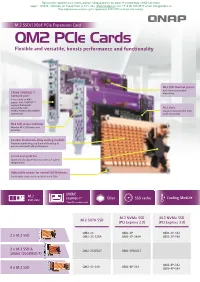 QM2 Pcie Cards Flexible and Versatile, Boosts Performance and Functionality