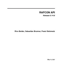RAFCON API Release 0.14.6