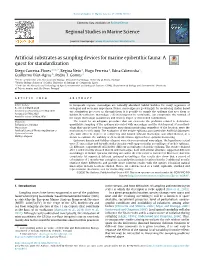 Regional Studies in Marine Science Artificial Substrates As Sampling