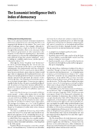 The Economist Intelligence Unit's Index of Democracy
