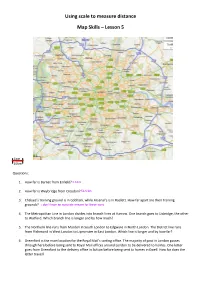 Using Scale to Measure Distance Map Skills – Lesson 5