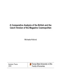 A Comparative Analysis of the British and the Czech Version of the Magazine Cosmopolitan