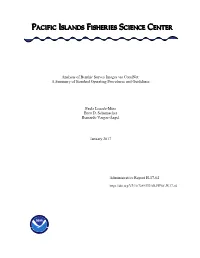 Analysis of Benthic Survey Images Via Coralnet: a Summary of Standard Operating Procedures and Guidelines