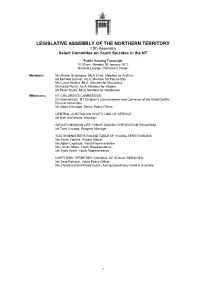 Darwin Public Hearing