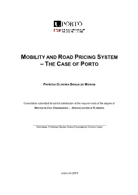 Mobility and Road Pricing System – the Case of Porto