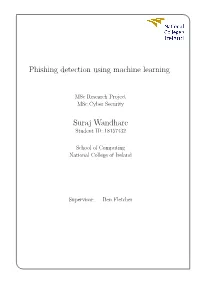 Phishing Detection Using Machine Learning