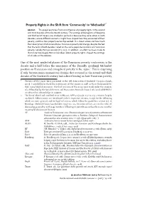 Property Rights in the Shift from `Community' to `Michaelist'