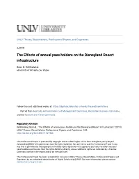 The Effects of Annual Pass Holders on the Disneyland Resort Infrastructure
