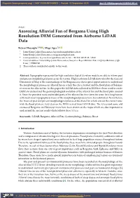 Assessing Alluvial Fan of Bergama Using High Resolution DEM Generated from Airborne Lidar Data