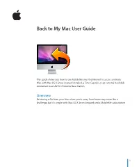 Back to My Mac User Guide