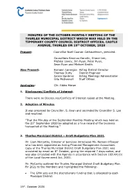 MINUTES OCTOBER 2020 DISTRICT MEETING.Pdf