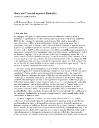 Modal and Temporal Aspects of Habituality Nora Boneh and Edit Doron in M