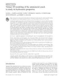 Virtual 3D Modeling of the Ammonoid Conch to Study Its Hydrostatic Properties