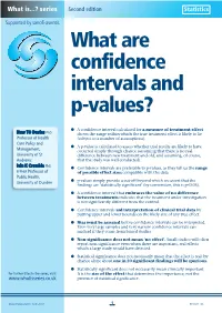 What Are Confidence Intervals and P-Values?