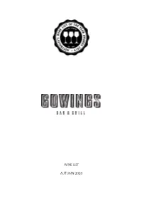 Wine List Autumn 2020