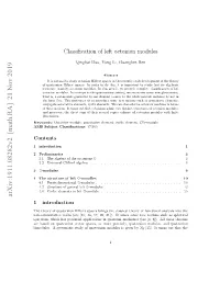 Classification of Left Octonion Modules