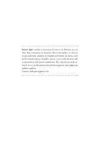 Debora Spini Teaches at Syracuse University in Florence and at New York University in Florence