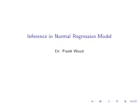 Inference in Normal Regression Model