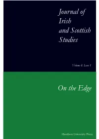 Journal of Irish and Scottish Studies on the Edge