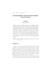 Local Intrasyllabic Consonant Cluster Metathesis: Dynamical Aspects